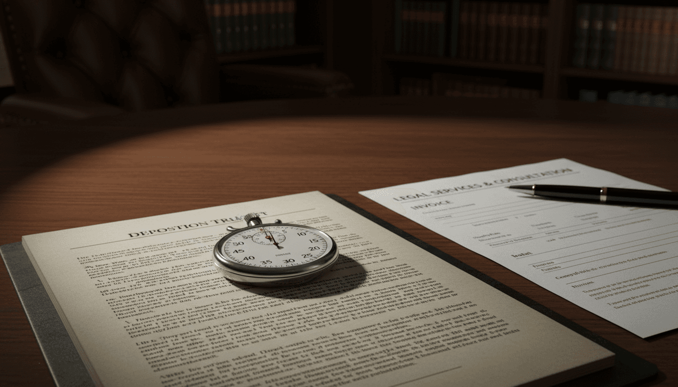 Deposition transcript and billing for expert witnesses