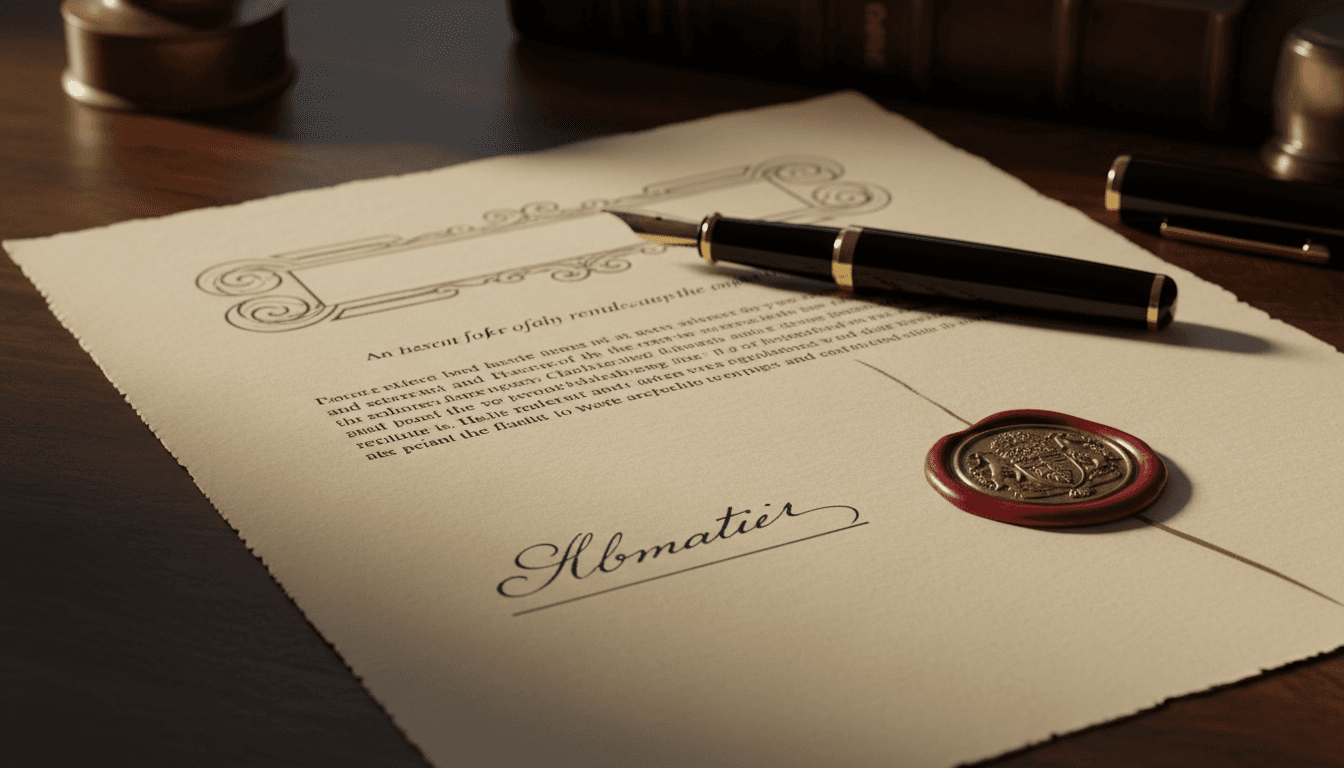 Expert witness engagement letter with seal