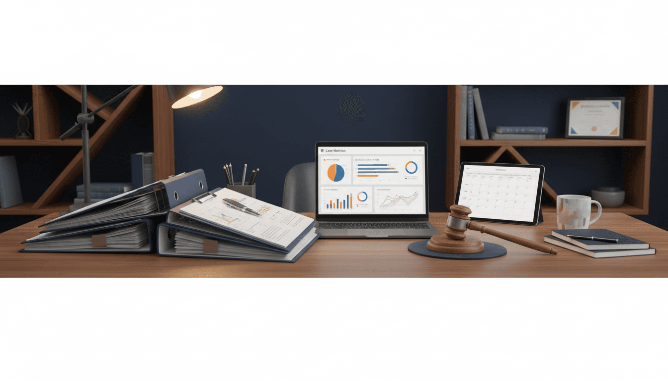 Expert witness practice management workspace